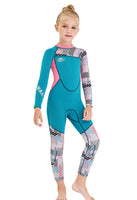 1 x RAW Customer Returns Gogokids Kids Wetsuits Thermal Swimwear, Girls One Piece Swimsuits 2.5mm Neoprene Diving Suit Rash Guard Snorkeling Suit UV Protection 50 , S - RRP €45.99