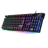 1 x RAW Customer Returns EMPIRE GAMING - PC keyboard - K300 QWERTZ - 105 semi-mechanical keys, 19 of which are anti-ghosting keys, 12 multimedia shortcuts, LED RGB backlighting - RRP €17.14