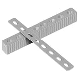 1 x RAW Customer Returns 10 pieces heavy duty flat connector 207x24mm thickness 2.7mm flat repair plate for straight plate holder wood connector with 8 long holes - RRP €22.18