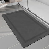 1 x RAW Customer Returns chakme Bath Mat Non-Slip, 43x150 cm Bathroom Carpet Super Absorbent Bath Rug Washable Bath Rug, Shower Rug for Shower, Bathtubs and Bathrooms, Dark Gray - RRP €35.28