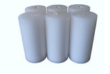 4 x Brand New Large Unscented Pillar Candles, 6 Pack, White, 3 x 6 , Perfect for Weddings, Churches, Birthday Parties and Everyday Use, 60-65 Hours Burn Time - RRP €145.0