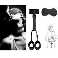 3 x Brand New BDSM sex bondage set restraints bondage set erotic adjustable collar handcuffs blindfolds SM bondage sex toy scenes cosplay wrist neck restraints sex toy for couples extreme - RRP €42.06