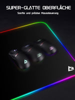 1 x RAW Customer Returns EASEMO Gaming Mouse Pad, RGB Mouse Pad, XXL Large 900 x 400 x 4 mm with 7 LED Colors, 11 Lighting Modes, and Waterproof Fabric Surface, Non-Slip Rubber Base for PC, Laptop, Keyboard - RRP €21.62