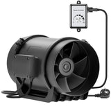 1 x RAW Customer Returns Duct Fan 200mm HG Power Inline Fan Channel Fan 230V Exhaust Fan EU Plug Pipe Fan EC Motors for Kitchens Bathrooms Garage - RRP €159.99