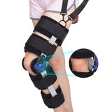 1 x RAW Customer Returns Knee Orthosis Adjustable Knee Brace Stabilization ROM Post-Op Knee Immobilizer Adjustable Knee Immobilizer with Lateral Leg Stabilizers for Meniscus Tears Additional Shoulder Strap  - RRP €59.42