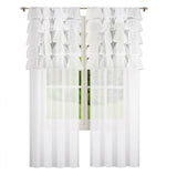 1 x RAW Customer Returns FLYINGCURTAINS - Curtains with ruffle tape, modern sheer curtains, curtains with ruffles, window curtains for the living room, bedroom, kitchen, sliding curtains - 145 x 250 cm white  - RRP €27.13