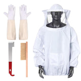 1 x RAW Customer Returns ETOFIXEE Beekeeper Protective Suit, Honey Harvesting Set Includes Bee Brush, Beekeeping Gloves, J-Hook Frame Lifter and Scraper Stainless Steel, Bee Keeper Suits, Protective Equipment for Honey Harvesting - RRP €33.43