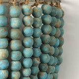 1 x RAW Customer Returns Newrays Wooden Bead Wall Light Sconces Boho Vintage Retro with Hardwired for Bedroom Fixtures Gray Blue-2 Pack  - RRP €84.7