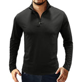 2 x Brand New Elainone Men s Polo Long Sleeve Shirts with 1 4 Zip Leisure Sports Cotton Elastic T-Shirt Regular Fit Tops, Black XL - RRP €30.24