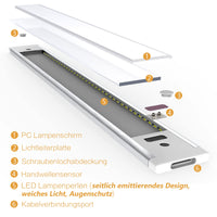 1 x RAW Customer Returns wobsion 30CM under cabinet light kitchen LED dimmable with touchless sensor, kitchen light under cabinet LED warm white 3000k, ultra thin LED light strip kitchen for wardrobe, display case - RRP €17.14