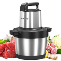 1 x RAW Customer Returns SOKANY 1500W Electric Kitchen Chopper with 6.5L Stainless Steel Bowl, Multi Chopper with 3 Speed Levels, Meat Grinder with 4 Blades for Meat, Onions, Fruit, Vegetables - RRP €99.99