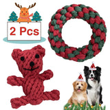 1 x Brand New YGCHEN Dog Christmas Toys, 2 Pack Dog Toys, Dog Christmas Toy, Toy Dog Christmas, Christmas Pet Dog Toys, Dog Toys, Interactive Chew Toys - RRP €20.4