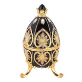 1 x RAW Customer Returns Sheens Royal Style Enameled Egg Metal Craft Necklace Ring Jewelry Box with Shiny Diamonds for Home Desktop Decor Gift Boxes Cases - RRP €23.87