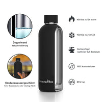 1 x Brand New Kitmiido Insulated 750ml, Stainless Steel Reusable Insulated Bottle for Keeping Hot for 12 Hours and Cold for Up to 24 Hours BPA Free, for Sport, Gym, School, Travel - RRP €19.2