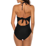 1 x RAW Customer Returns Litthing Swimsuit Women Sexy Bikini One-piece Swimsuits Beach Elegant Monokini Tummy Control V-Neck - RRP €28.02