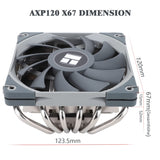 1 x RAW Customer Returns Thermalright AXP120-X67 WHITE ARGB Low Profile CPU Air Cooler with Right 120mm TL-C12015W-S PWM Fan, 6 Heatpipes, 67mm Height, for AMD AM4 AM5 Intel LGA 1700 1150 1151 1155 1156 1200 2011 - RRP €35.2