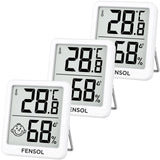 1 x RAW Customer Returns Thermometer Hygrometer Indoor Digital Mini LCD Thermometer Indoor Pack of 3 and Humidity Meter Room Thermometer Indoor with Smiley Indicator for Baby Room Living Room Office Greenhouse - RRP €15.99