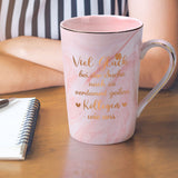 1 x RAW Customer Returns Joymaking coffee mug farewell gift for colleague with saying - Good luck with your search - 14oz farewell mug gift colleague farewell gift job change, 400ml pink - RRP €19.06