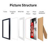 2 x Brand New EYMPEU picture frame 20x25 CM set of 6, suitable for 20x25 pictures with passepartout or 23x28 without passepartout, for wall and table, wood grain in different colors - RRP €56.44