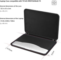 1 x RAW Customer Returns Smatree Hard Bag Laptop Case Compatible with 14 Inch ASUS Zenbook 14, Zenbook 14 Flip, ROG Zephyrus G14, Vivobook S 14 Flip, Hard Protective Case 14 Inch ASUS Laptop, Ultra Thin Shockproof - RRP €39.99