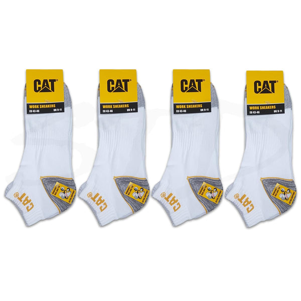 1 x RAW Customer Returns Caterpillar 12 pairs of CAT WORK SNEAKERS work sneakers work socks socks stockings size 39-50 43-46, 12 pairs white  - RRP €33.89