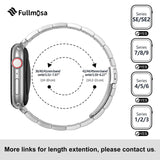 1 x RAW Customer Returns Fullmosa Apple Watch Band 41mm 40mm 38mm, Upgraded Stainless Steel Replacement Band with Case for Apple Watch Series 8 7 6 5 4 3 2 1 SE SE2, Silver. - RRP €28.99