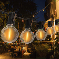 1 x RAW Customer Returns Fortand fairy lights outdoor power, 20 m LED fairy lights bulbs 50 4 G40 bulbs outdoor fairy lights warm white IP44 waterproof plastic bulbs warm white indoor outdoor LED fairy lights for garden parties - RRP €69.59