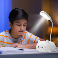 1 x RAW Customer Returns Desk Lamp for Kids, Cute Cat LED Table Lamp with Flexible Arm, USB Rechargeable Table Lamp Eye Protection Reading Lamp Cartoon Kawaii Bedside Lamp Room Decoration Children Gift - RRP €12.1