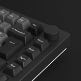 1 x RAW Customer Returns Akko Gasket Mechanical Keyboard 3-Mode, ISO-DE UK Nordic Layout, 75 RGB Gaming Keyboard with Hot-Swap Tactile Switch, Cherry PBT Keycap, Programmable with Rotary Knob 5075B Plus, Black Silver  - RRP €119.99