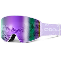 1 x RAW Customer Returns Odoland ski goggles children s unisex snowboard goggles helmet compatible with UV protection and anti-fog for boys and girls for skiing purple - RRP €30.43