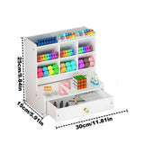 2 x Brand New DIY Desk Storage Box, Multifunctional Pen Holder, Desktop Stationery, Suitable for Home, Office and School, Desk Organizer, Desktop File Holder BP18  - RRP €28.7