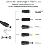 1 x RAW Customer Returns Gonine 18V power supply adapter, 18 volt 1A charger with 5 interchangeable sockets for 18volt 1A 0.9A 0.8A 0.7A 0.6A 0.5A 0.4A 0.3A 0.2A 0.1A equipment - RRP €16.72