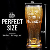 1 x RAW Customer Returns Best Unique Retirement Gifts for Man, I Don t Have Time I m Retired Beer Glass 15oz, Gifts for Retired Teacher, Father, Police, Best Friend Greeting Card Included  - RRP €21.17