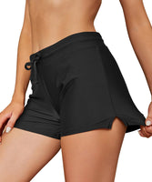 1 x RAW Customer Returns SHEKINI Women s Short Boxer Shorts with Side Split Tankini Swimming Shorts Swimming Trunks Summer Adjustable Bikini Bottoms Sporty Swimming Shorts Black, M  - RRP €27.82