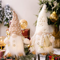 1 x RAW Customer Returns Luminous Christmas Gnomes, Christmas Gnomes with Led, Small Christmas Gnomes to Hang, Christmas Tree Home Decorations Sequins Plush Ornaments, Swedish Fireplace Door Decorations Gifts for Children A  - RRP €23.89