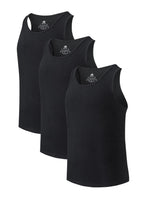 1 x RAW Customer Returns DAVID ARCHY Men s Undershirt Bamboo Round Neck Tank Top Vest Jersey 3 Pack Breathable Soft Black - RRP €30.25