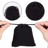 1 x RAW Customer Returns nbeads 50pcs Black Velvet Pouch Drawstring Jewelry Pouch Gift Bags for Christmas Wedding Favor Gifts Packaging, 12x10 cm - RRP €19.46