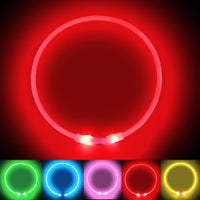 20 x Brand New LMLMD LED Dog Collar, USB Rechargeable, Glowing Pet Dog Collar for Night Safety, Fashion Light Up Dog Collar for Small Medium Large Dogs Red - RRP €233.8