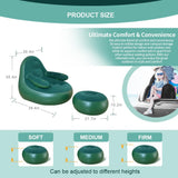 1 x RAW Customer Returns Nevife Inflatable Leisure Sofa Chair and Footstool, Bean Bag, Sofa Bed, Lounge Chair, Sofa, Armchair and Couch for Living Room, Outdoor Travel Camping Picnic BBQ Party Gray  - RRP €36.29