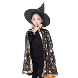 1 x Brand New Miss-shop Children s Halloween Cape,Vampire Capes Wizard Cape Halloween Costume with Hat for Children Cosplay Costume Halloween Carnival Party Fancy Dress Black  - RRP €10.92