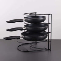 2 x RAW Customer Returns 5 Tier Heavy Duty Pot and Pan Organizer for Storing Cast Iron Pans Griddles and Shallow Pots Durable Steel Frame Space Saving for Kitchen - RRP €55.88