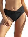 1 x RAW Customer Returns SHEKINI Women s Bikini Bottoms Retro Ruched Tummy Control Classic Black Swimming Trunks Beach Pants Large Sizes for Women Medium, Black  - RRP €30.65