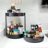 1 x RAW Customer Returns XNTONG Rotating Spice Shelf Organizer for Kitchen Bathroom Countertop Closet Office Etc, 10 Steel Rotating Tray - RRP €19.99