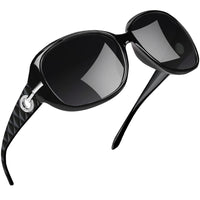 1 x RAW Customer Returns Joopin Women s Fashion Polarized Sunglasses UV400 Protection Oversized Sunglasses Ladies Black  - RRP €20.16