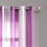 1 x RAW Customer Returns MIULEE Curtains Striped Transparent with Eyelets Voile Curtains Living Room Modern Set of 2 Bedroom Curtain Transparent with Purple White Striped Pattern Curtain Semi-Transparent Stripes 140 x 225 cm - RRP €26.21