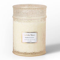 1 x RAW Customer Returns LA JOLIE MUSE scented candles for home, gift candle vanilla and coconut, soy candles with wooden wick, 550 g, 90 hours - RRP €36.99