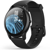 1 x RAW Customer Returns AGPTEK Smartwatch, 1.3 inch round watch with personalized screen, music control, heart rate, pedometer, calories, etc. IP68 waterproof fitness tracker for iOS and Android, black - RRP €31.45