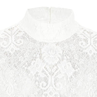 1 x RAW Customer Returns Kelliar Women s Lace Oktoberfest Blouse Sheer Soft Comfortable White 44 - RRP €24.0