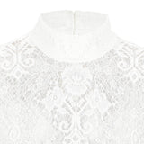 1 x RAW Customer Returns Kelliar Women s Traditional Dirndl Blouse Lace Long Sleeve Round Neck Blouse for Bavarian Oktoberfest White Cream Size 32-48 RX01 Kb008-White 42 - RRP €24.0