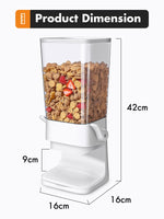 1 x RAW Customer Returns Tokokimo cereal dispenser, does not chop up cereal when dispensing, wall-mounted cereal dispenser for cornflakes, pasta and dry food for dogs, HBT 42x16x16cm, 5L, white - 1 piece - RRP €32.99